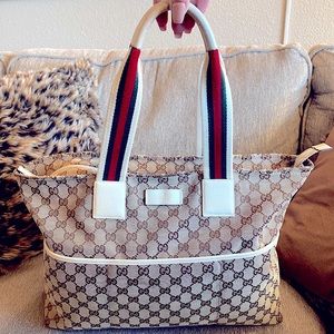 Authentic Gucci Tote Brown GG Monogram